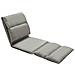 Sedia a Sdraio da Terra Pieghevole Grigio Scuro in Microfibra - Foto miniatura 2