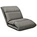 Sedia a Sdraio da Terra Pieghevole Grigio Scuro in Microfibra - Foto miniatura 3