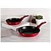 Burgundy Set Di Padelle Induzione 22 - 26 Cm In Alluminio Antiaderente Marmo Senza Pfoa Rosso - Foto miniatura 7