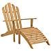 Sedia da Giardino Adirondack con Poggiapiedi Massello di Teak - Foto miniatura 1