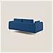 Plano Divano Lineare In Microfibra Tecnica T11 Blu - Foto miniatura 3