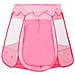 Tenda Da Gioco Per Bambini Rosa Con 250 Palline 102x102x82 Cm - Foto miniatura 6