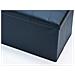 Pouf Contenitore Imbottito Pieghevole In Ecopelle Modello Double Colore Nero - Foto miniatura 3
