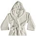 Accappatoio Con Cappuccio In Morbida Spugna Mod. Sophie Tinta Unita Vari Colori Xxxl Ice - Foto miniatura 3