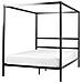 Letto A Baldacchino Metallo Lestards 140 X 200 Cm Nero - Foto miniatura 6