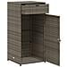 Armadietto Portaoggetti Giardino Grigio 55x55x111cm Polyrattan - Foto miniatura 5