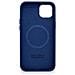 Cover Per Iphone 14 Plus Magsafe In Silicone Antimicrobica, Blu Marine - Foto miniatura 2
