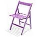 Sedia Richiudibile Salvaspazio In Legno Di Faggio Color Viola - Foto miniatura 2