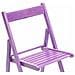 Sedia Richiudibile Salvaspazio In Legno Di Faggio Color Viola - Foto miniatura 3