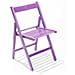Sedia Richiudibile Salvaspazio In Legno Di Faggio Color Viola - Foto miniatura 1
