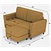 Divano Yasel 2 Posti (due Sedute Da 60cm) + Pouf Misure Esterne L. 152 P. 155 Colore Ocra - Foto miniatura 3
