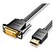 ABFBI cavo e adattatore video 3 m HDMI tipo A (Standard) DVI-D Nero - Foto miniatura 1