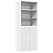 Credenza Bianca 70x42,5x185 Cm In Legno Multistrato - Foto miniatura 2