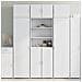 Credenza Bianca 70x42,5x185 Cm In Legno Multistrato - Foto miniatura 1