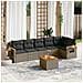 Set Divani Da Giardino 7 Pz Con Cuscini Grigio In Polyrattan - Foto miniatura 1