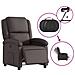Poltrona Reclinabile Elettrica Marrone Scuro in Vera Pelle - Foto miniatura 6