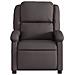 Poltrona Reclinabile Elettrica Marrone Scuro in Vera Pelle - Foto miniatura 9