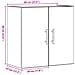 Armadio a muro  Nero Rovere 60x31x70 cm Legno ingegnerizzato - Foto miniatura 8