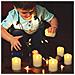 Candele Led Bianche Con Telecomando Tealight 9 Pezzi Decorazione Romantica - Foto miniatura 4