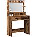 Toeletta  con luci LED in legno usato 79x41x135 cm - Foto miniatura 3