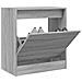 Scarpiera Grigio Sonoma 60x34x63,5 cm in Legno Multistrato - Foto miniatura 2