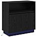 Credenza con LED Rovere nero 71 x 34.5 x 75 cm - Foto miniatura 1