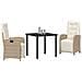 Set da Pranzo per Giardino 3 pcs Beige polyrattan - Foto miniatura 3