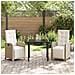 Set da Pranzo per Giardino 3 pcs Beige polyrattan - Foto miniatura 4