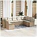 Set Divano da Giardino con cuscino 9 pcs Beige Poly Rattan - Foto miniatura 2