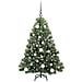 Albero di Natale artificiale con 150 LED Verde 120 cm PE e PVC - Foto miniatura 3