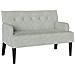 Panca Chesterfield Grigio chiaro 112 x 65.5 x 75 cm Velluto - Foto miniatura 1