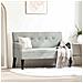 Panca Chesterfield Grigio chiaro 112 x 65.5 x 75 cm Velluto - Foto miniatura 2