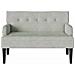 Panca Chesterfield Grigio chiaro 112 x 65.5 x 75 cm Velluto - Foto miniatura 4