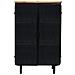Vetrina In Metallo, Legno E Vetro, 2 Ante, Nero, 72x36x113h Cm - Foto miniatura 2