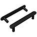 Maniglia per Armadio 2 pcs Nero 121 x 16.6 x 28.3 mm Ferro - Foto miniatura 1