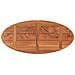 Piano Tavolo 120x50x2,5 cm Ovale in Legno Massello di Acacia - Foto miniatura 5