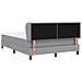 Letto a molle con materasso Grigio chiaro 140 x 200 cm Tessuto - Foto miniatura 9