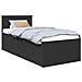 Daybed con cassetto Nero 75 x 190 cm Legno multistrato - Foto miniatura 1