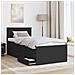 Daybed con cassetto Nero 75 x 190 cm Legno multistrato - Foto miniatura 3