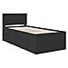 Daybed con cassetto Nero 75 x 190 cm Legno multistrato - Foto miniatura 4