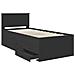 Daybed con cassetto Nero 75 x 190 cm Legno multistrato - Foto miniatura 5