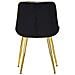 Sedia Paris Nera E Gold In Velluto Con Gambe Dorate - Set 2 Pezzi - Foto miniatura 2