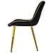 Sedia Paris Nera E Gold In Velluto Con Gambe Dorate - Set 2 Pezzi - Foto miniatura 3