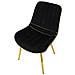 Sedia Paris Nera E Gold In Velluto Con Gambe Dorate - Set 2 Pezzi - Foto miniatura 4