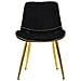 Sedia Paris Nera E Gold In Velluto Con Gambe Dorate - Set 2 Pezzi - Foto miniatura 5