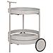 Carrello Bar Beja In Acciaio Grigio 2 Ripiani Rotondi 40x42x61 Cm - Foto miniatura 1