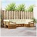 Set divani 6 pcs Naturale e Crema Legno di Acacia Massello - Foto miniatura 2
