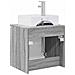 Mobile Lavabo da Parete Sonoma grigio 49,5 x 41 x 62,5 cm - Foto miniatura 4