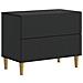 Armadio da Notte Nero 62 x 34,5 x 48 cm Legno ingegnerizzato - Foto miniatura 1