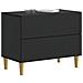 Armadio da Notte Nero 62 x 34,5 x 48 cm Legno ingegnerizzato - Foto miniatura 2